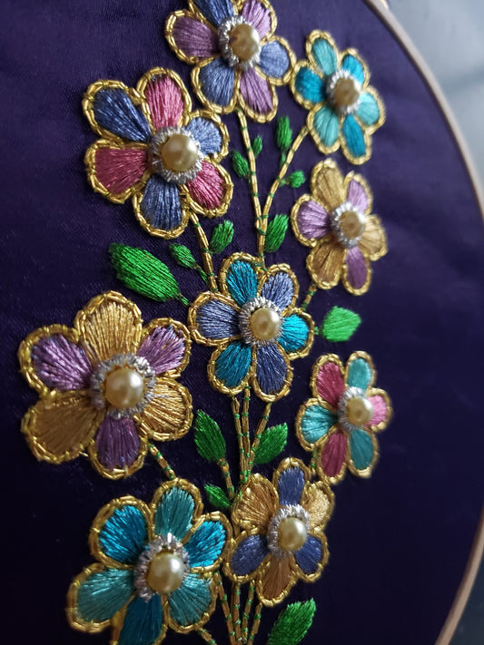 Flower Cluster goldwork embroidery kit