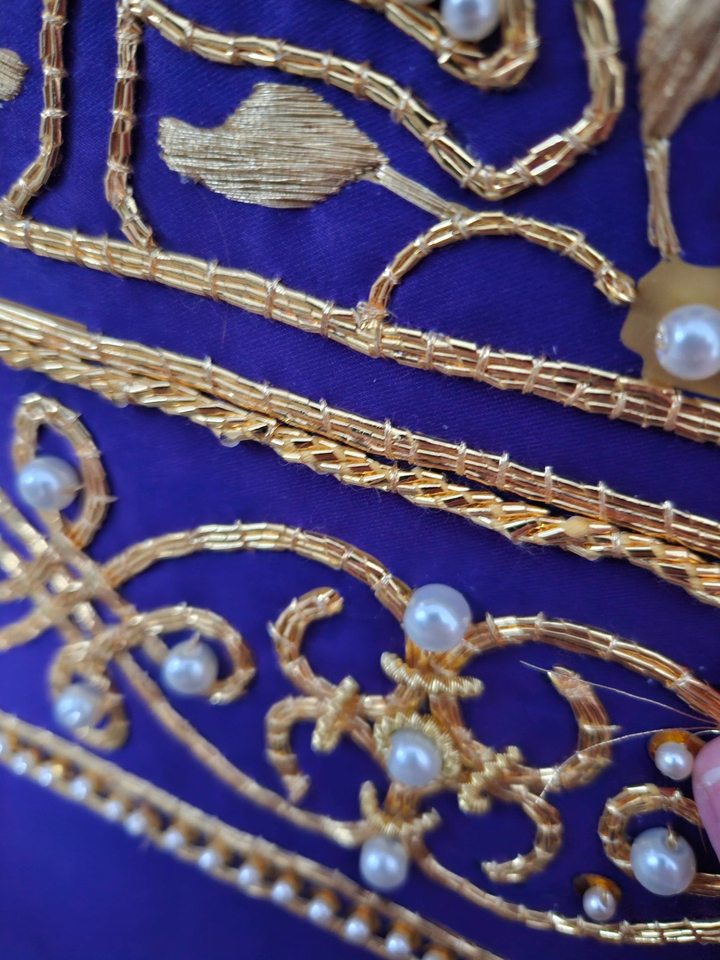 Queen Mary Tudor Replica Set — Hand Goldwork Underskirt Panel & Sleeve Lowers | Custom Commission | Real Gold or Silver Plate