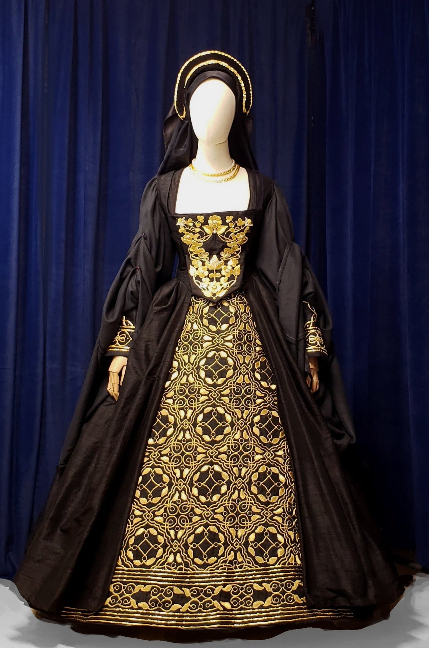 Black and Gold underskirt panel