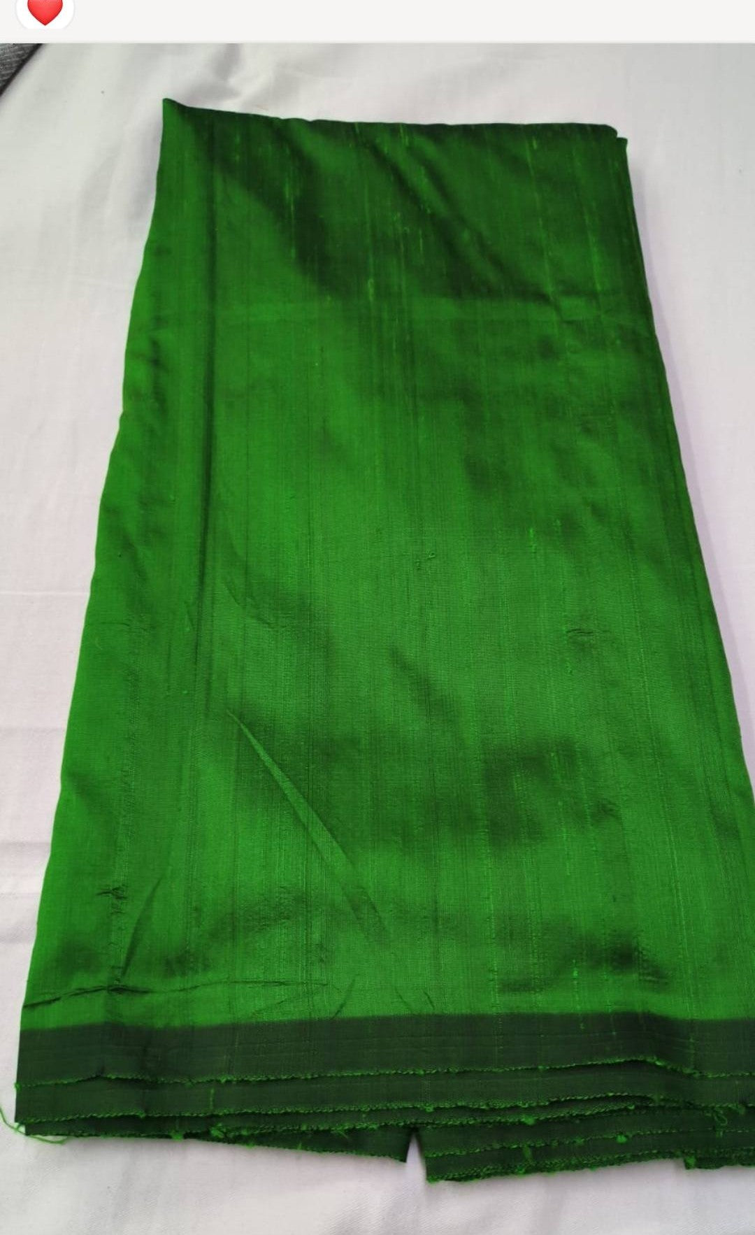 Green dupioni silk heavy weight 90 grams