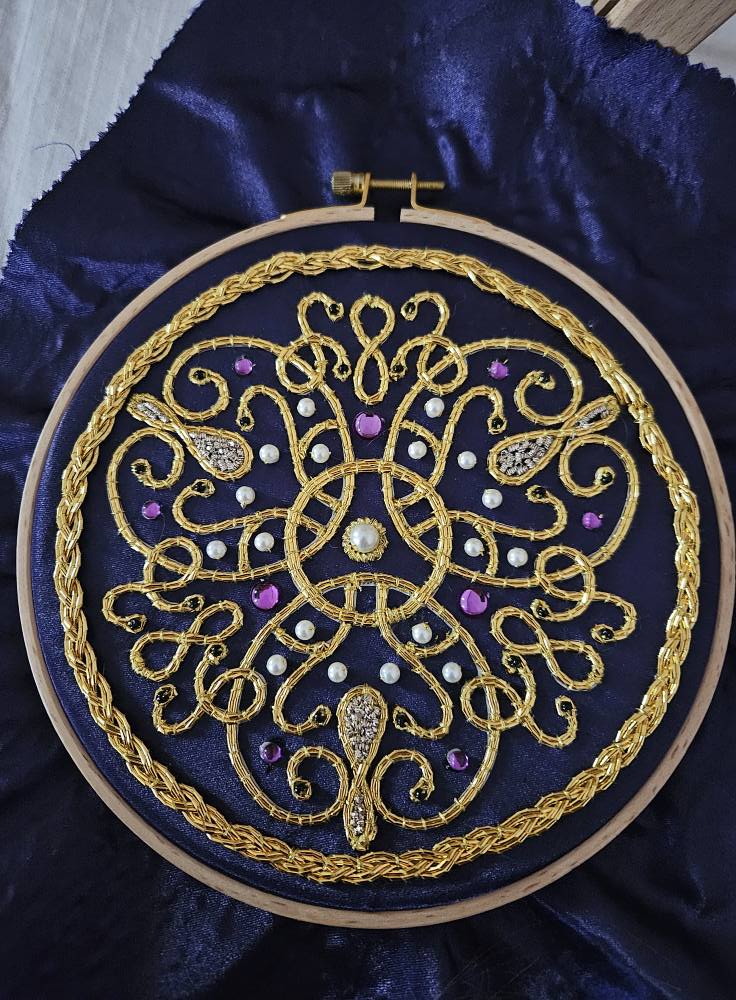Viking Shield goldwork embroidery kit