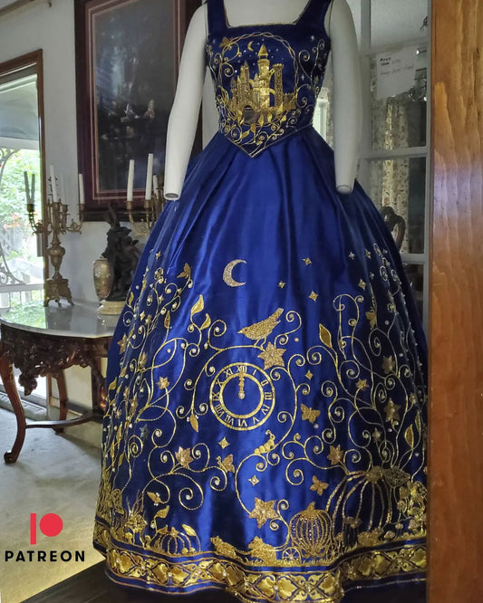 Cinderella hand goldworked underskirt panel
