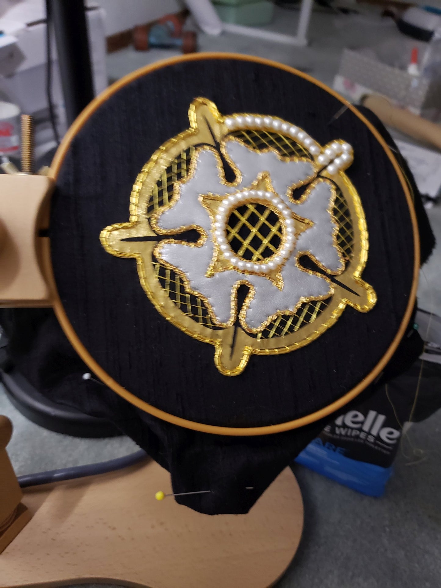 Tudor Rose Gold & Silverwork Embroidery Kit #1