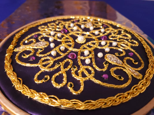 Viking Shield goldwork embroidery kit