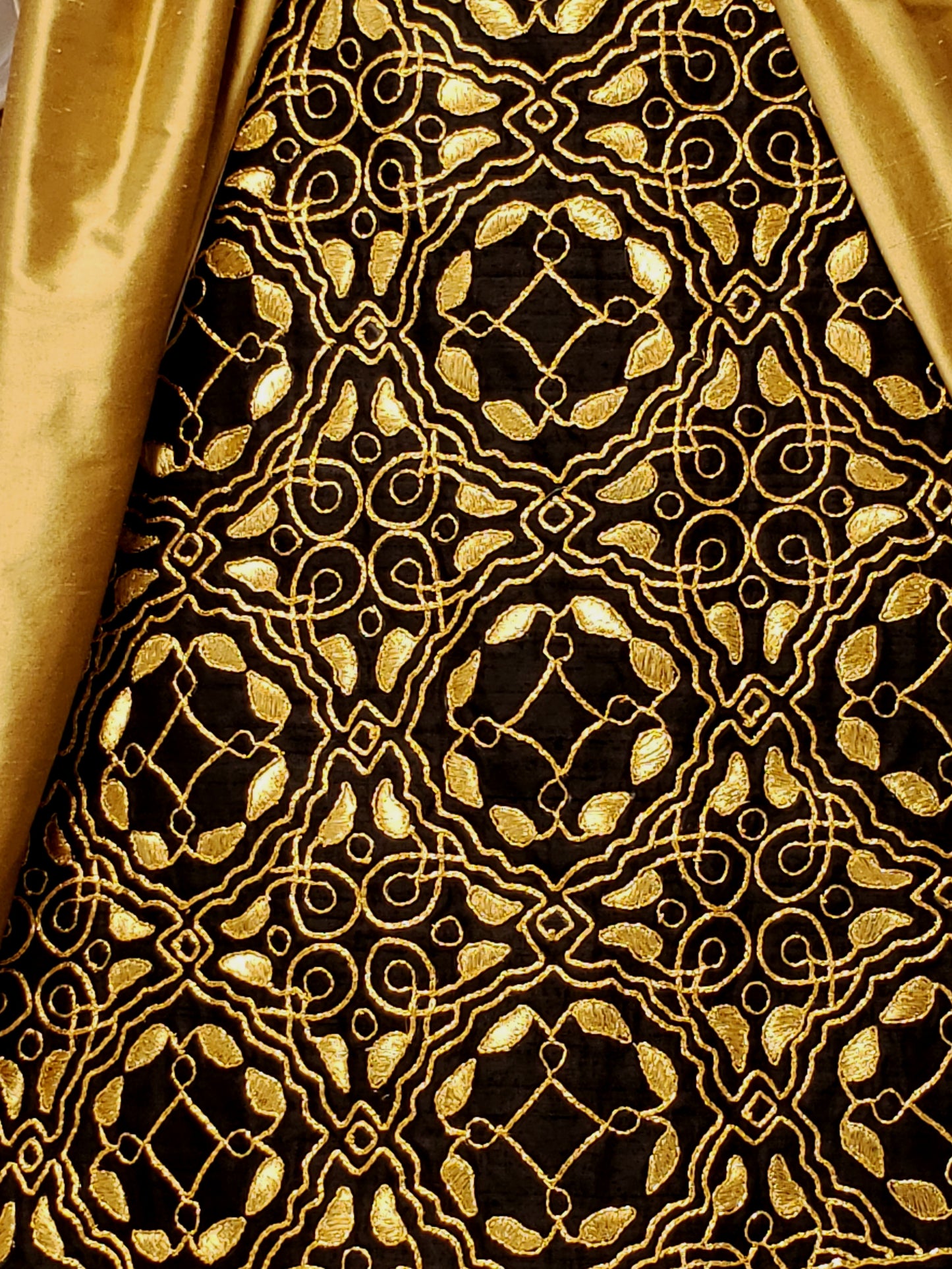 Black and Gold underskirt panel