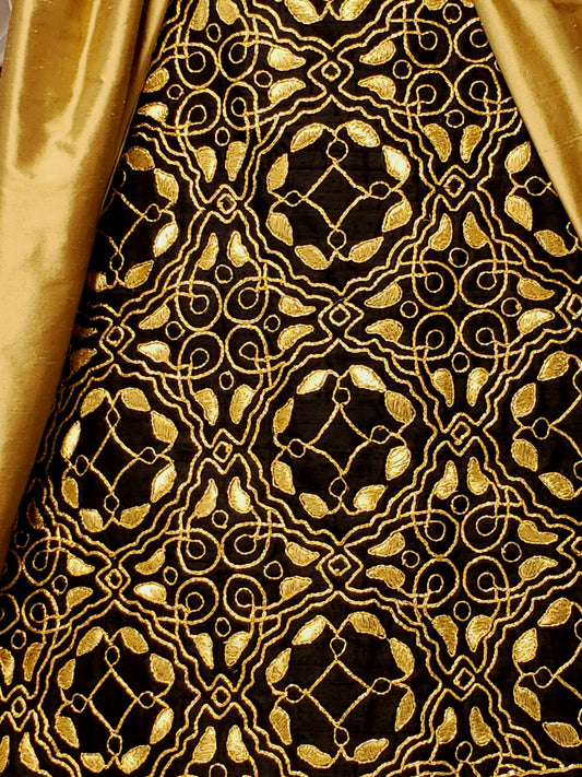 Black and Gold underskirt panel