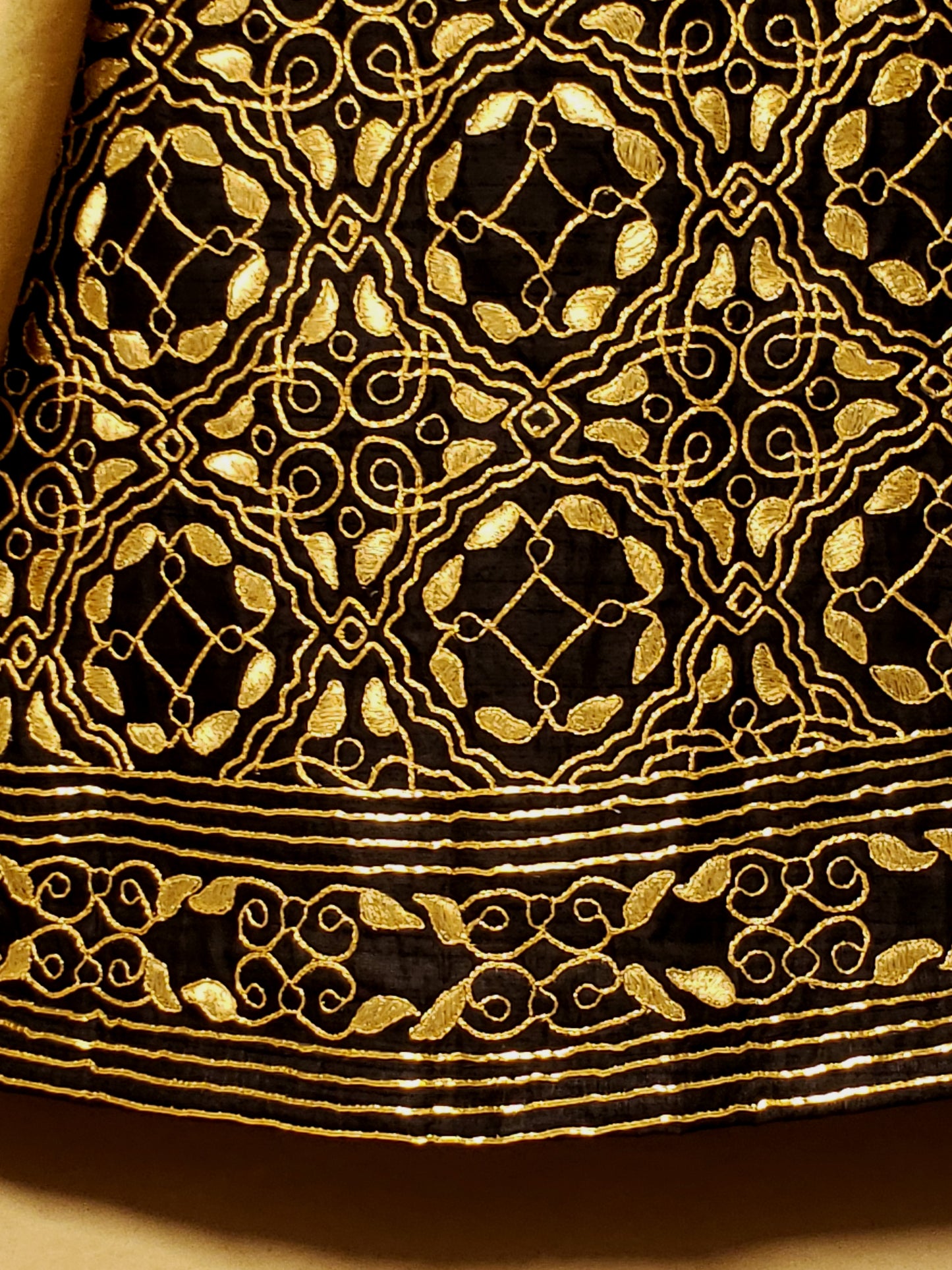Black and Gold underskirt panel