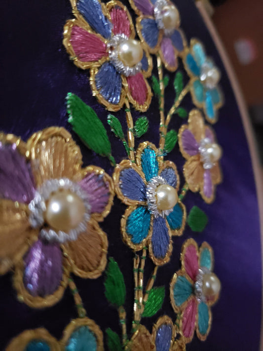 Flower Cluster goldwork embroidery kit