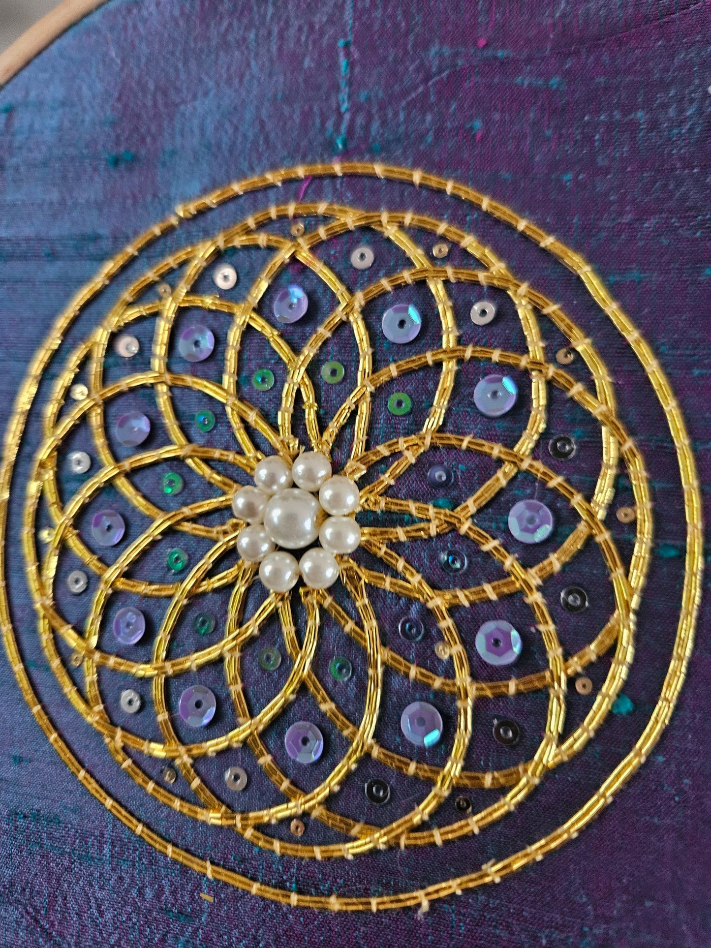 4 inch Gothic Rose Window mini embroidery kit