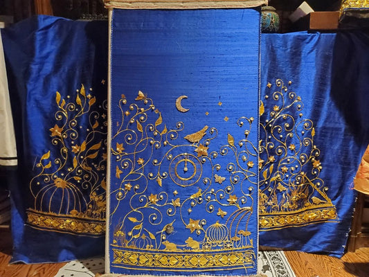Cinderella hand goldworked underskirt panel