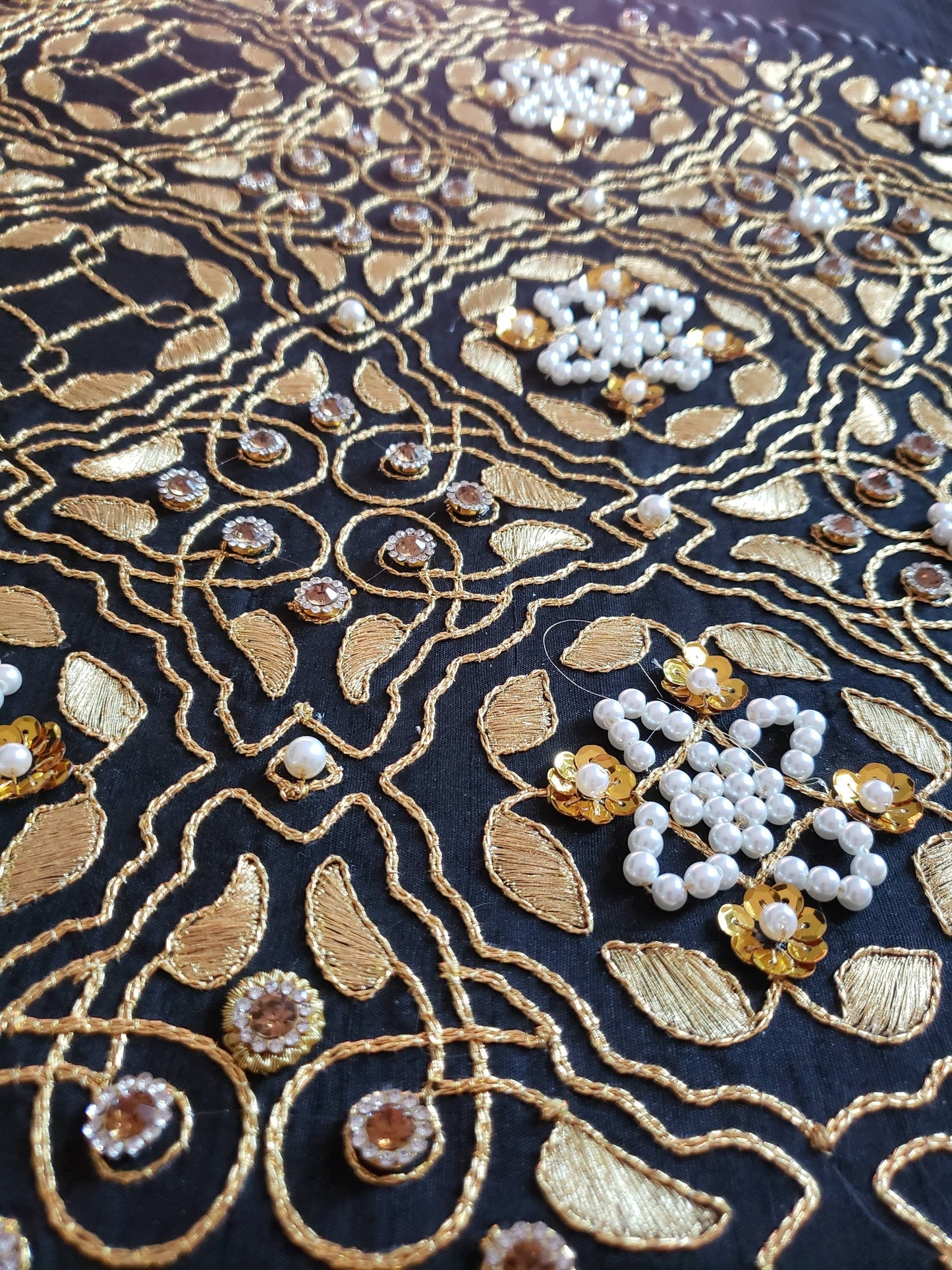 Black and Gold Queen Katherine Parr Underskirt Panel