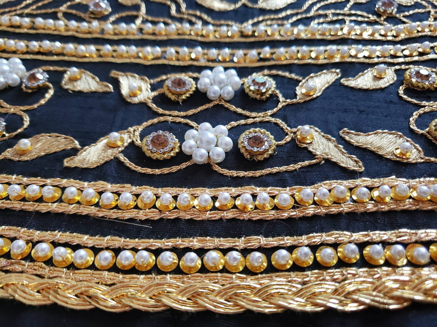 Black and Gold Queen Katherine Parr Underskirt Panel