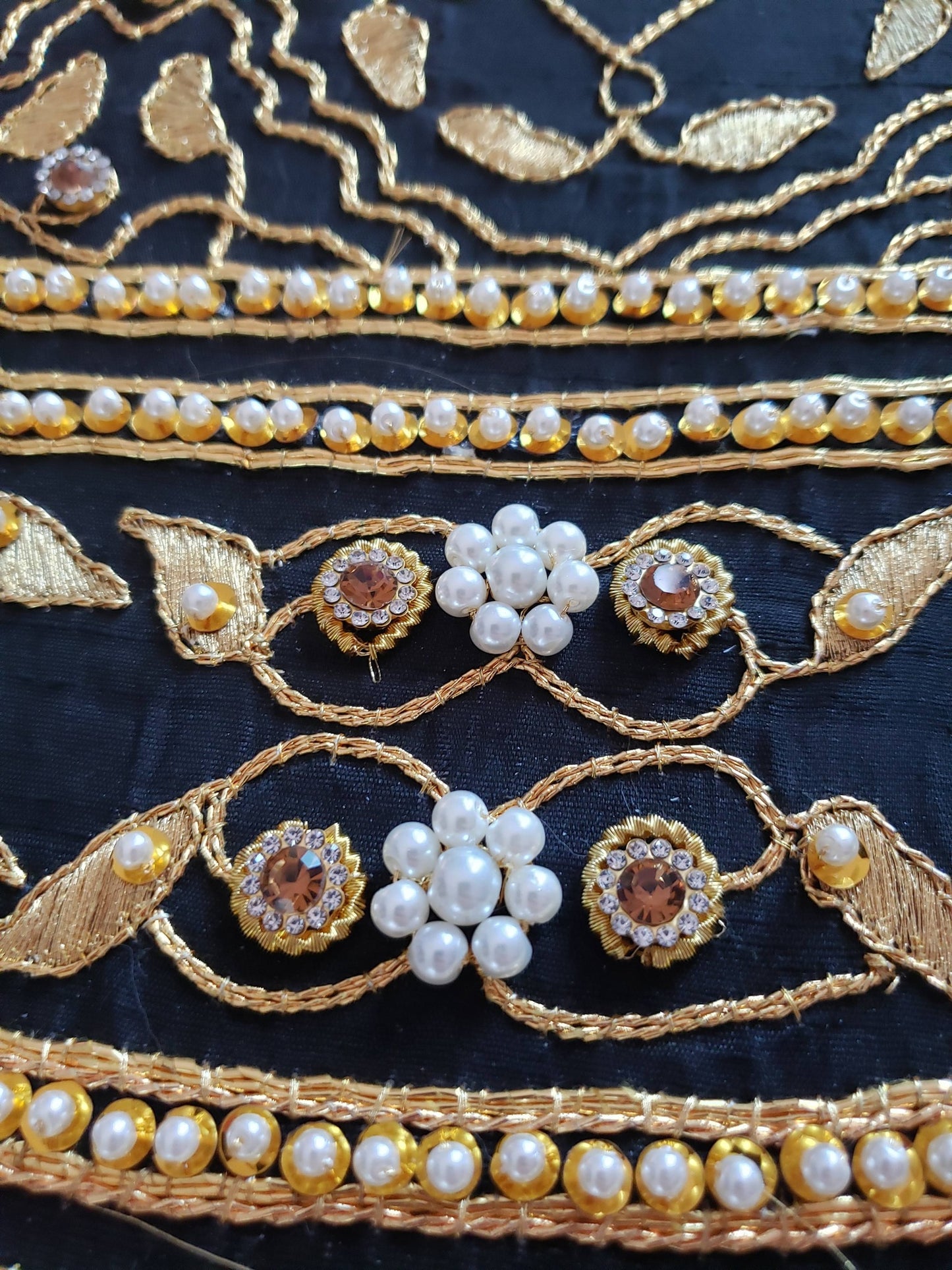 Black and Gold Queen Katherine Parr Underskirt Panel