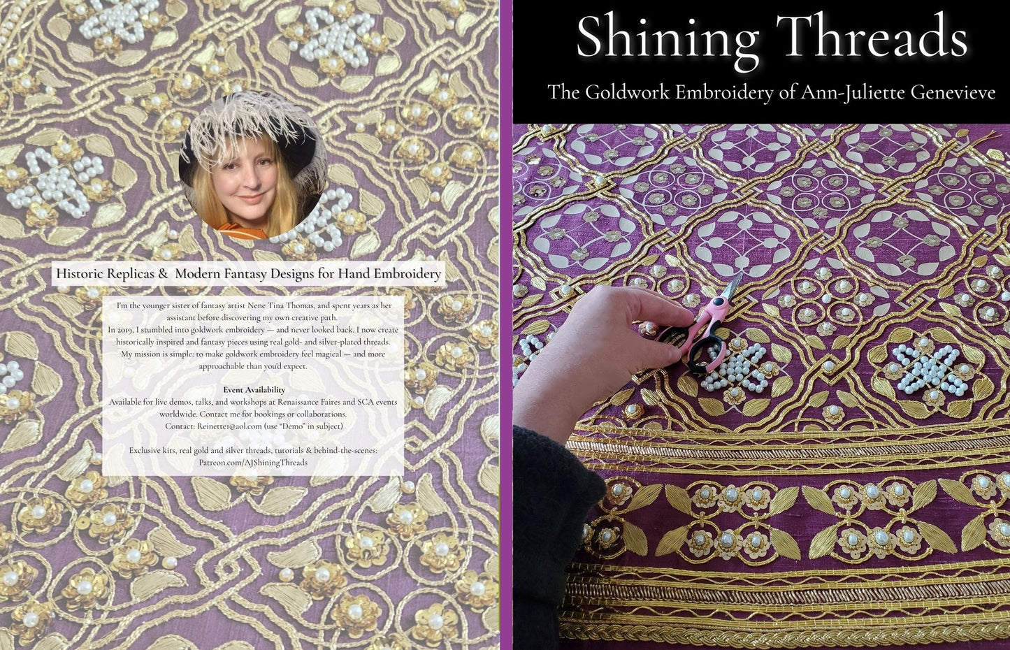 Ann-Juliette Shining Threads EBOOK Embroidery Book