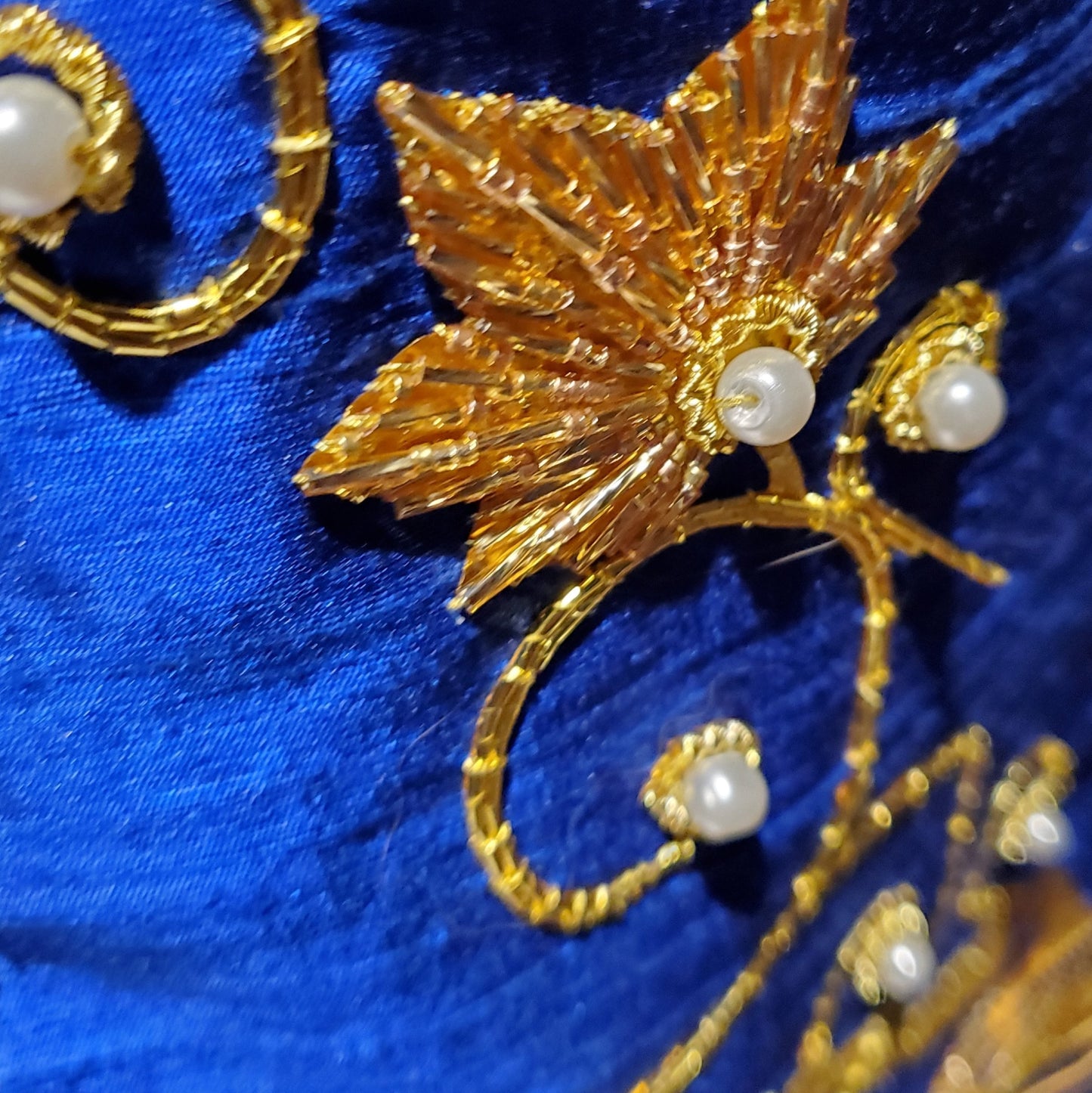 Cinderella hand goldworked underskirt panel