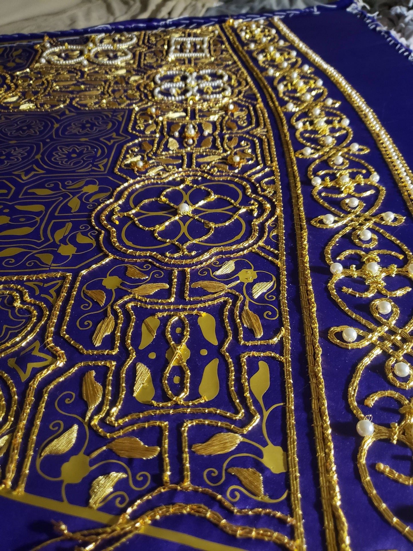 Queen Mary Tudor Replica Set — Hand Goldwork Underskirt Panel & Sleeve Lowers | Custom Commission | Real Gold or Silver Plate