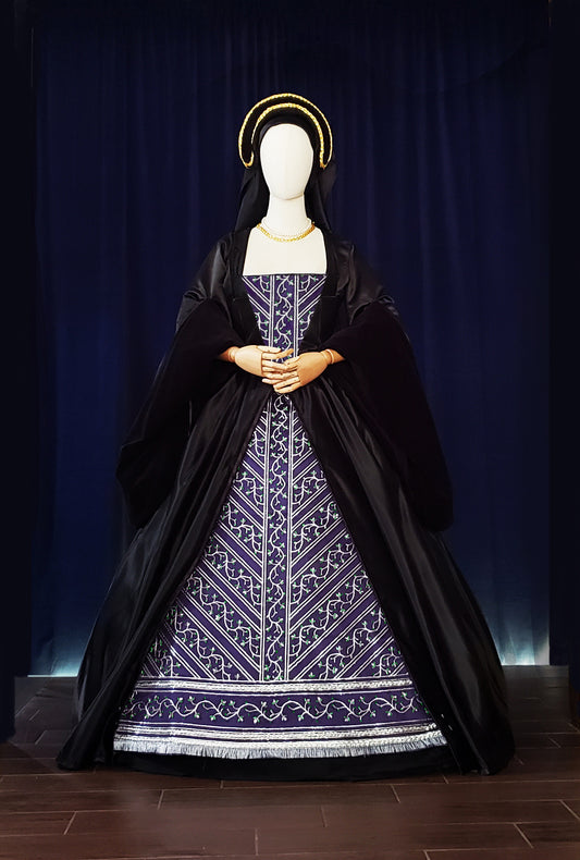 Vines Hand-Embroidered Silverwork Underskirt Panel