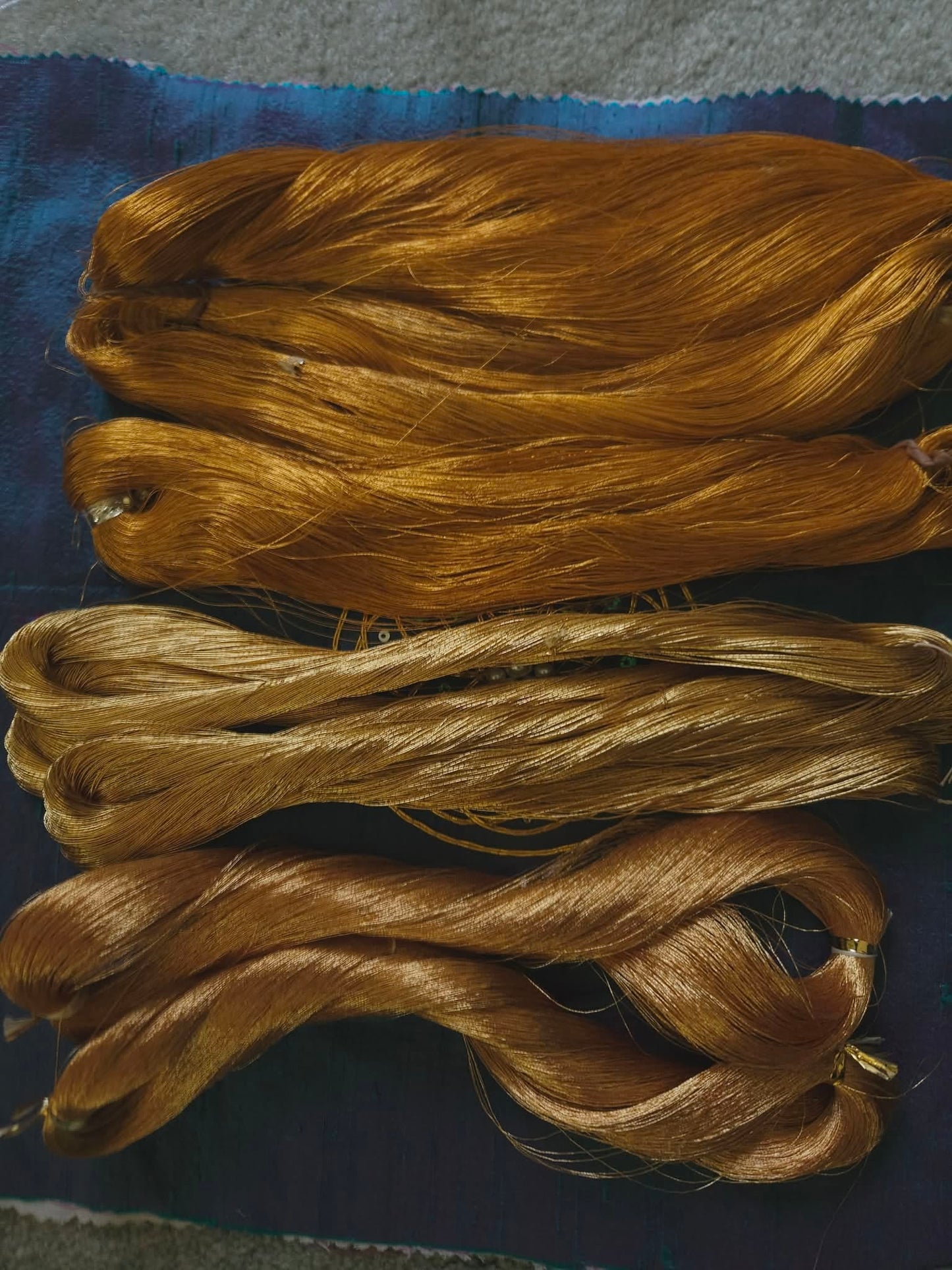 Copper colored Gold plated passing thread