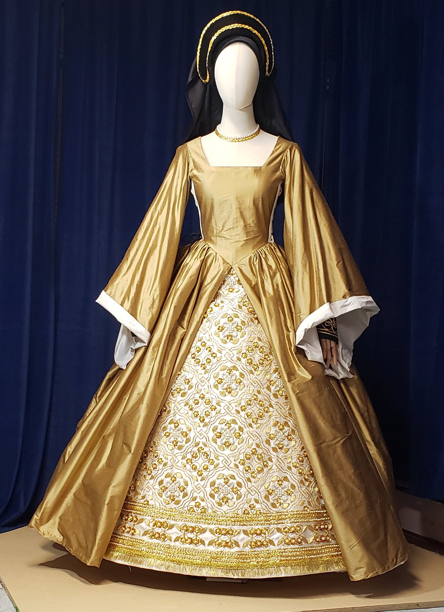 Ivory Queen Katherine Parr replica underskirt panel