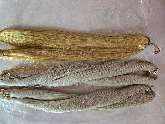 Set of gold and silver sooth passing thread