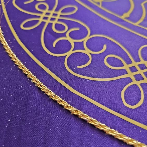 Queen Mary Tudor Replica Set — Hand Goldwork Underskirt Panel & Sleeve Lowers | Custom Commission | Real Gold or Silver Plate