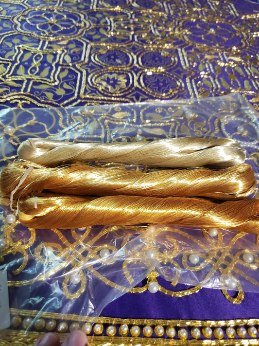 Set of three top quality gold plate smooth passing thread